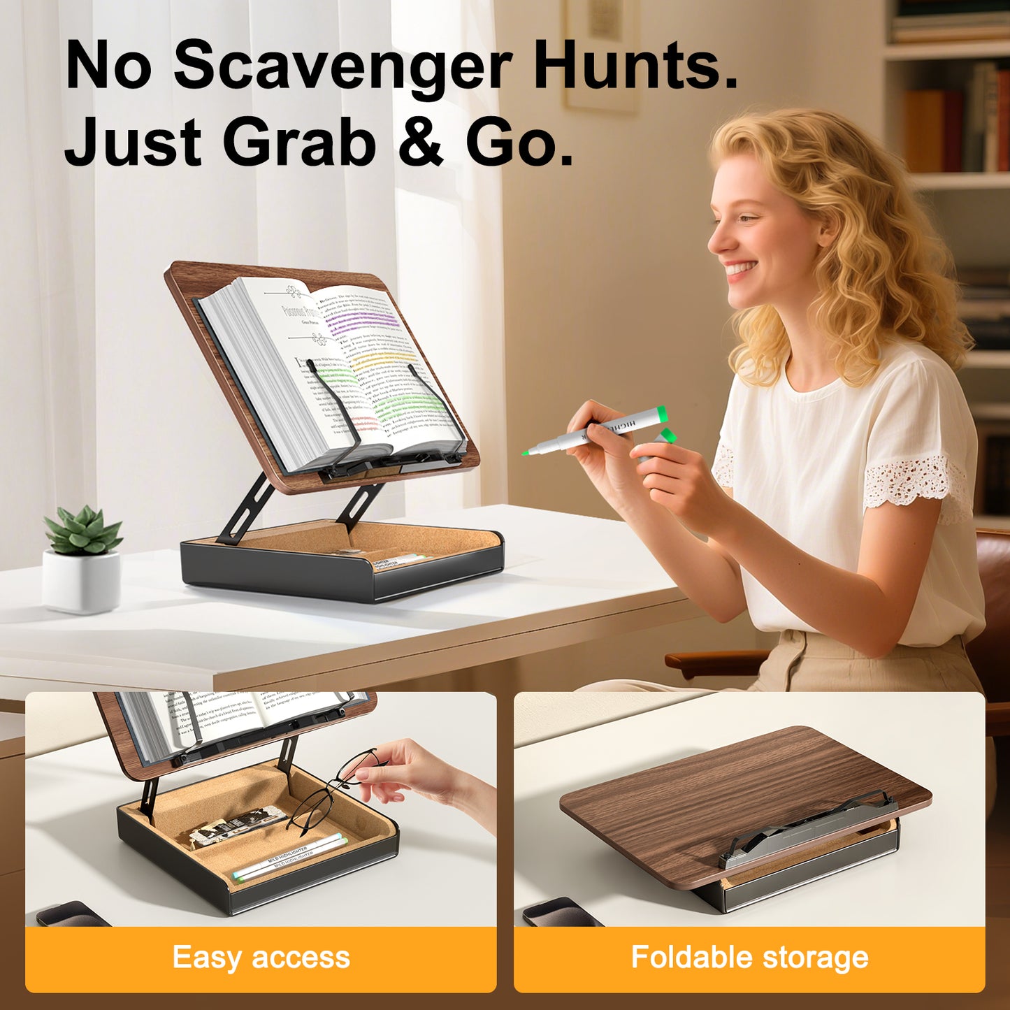 Book Stand with Storage