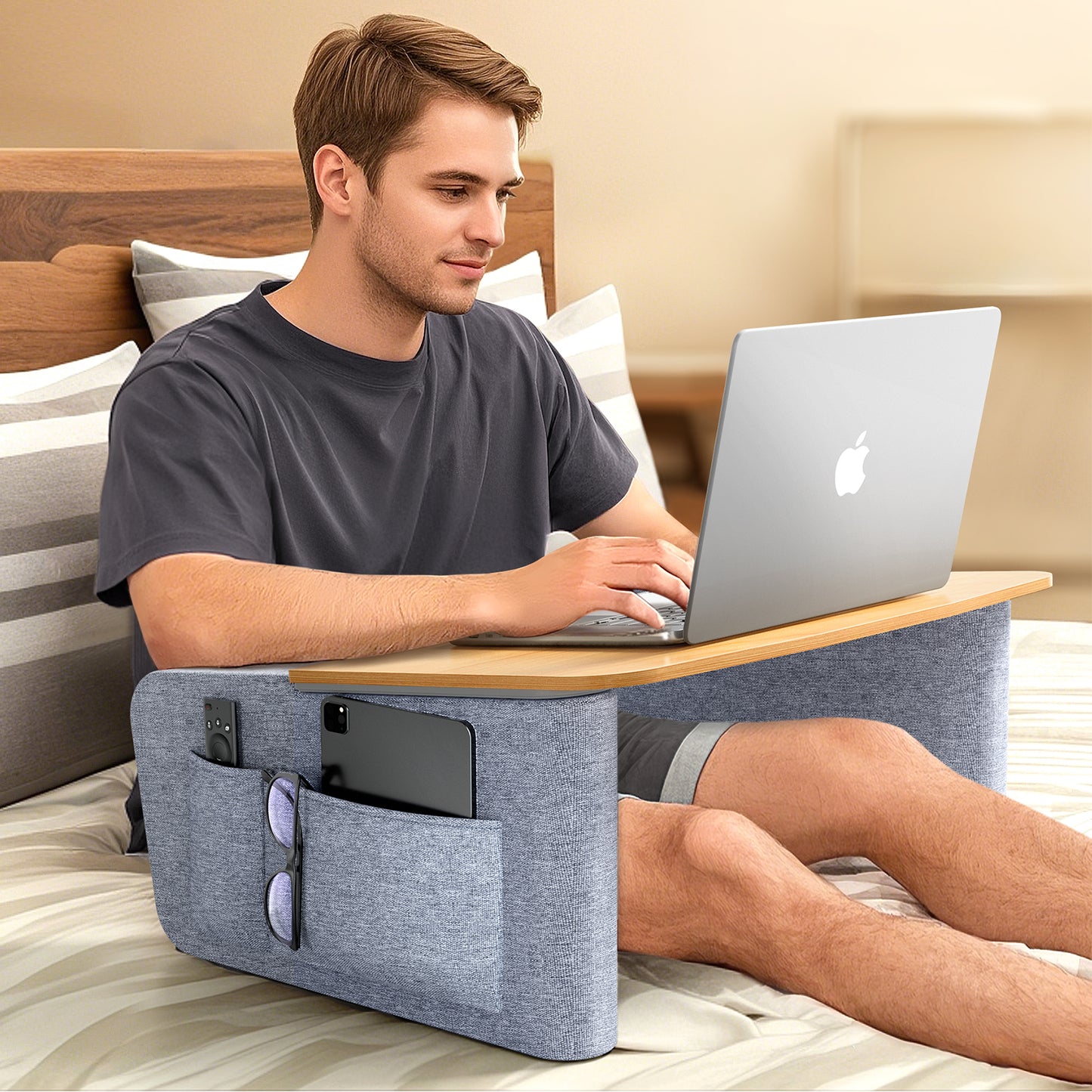 Lap Pillow Desk (Light Wood)