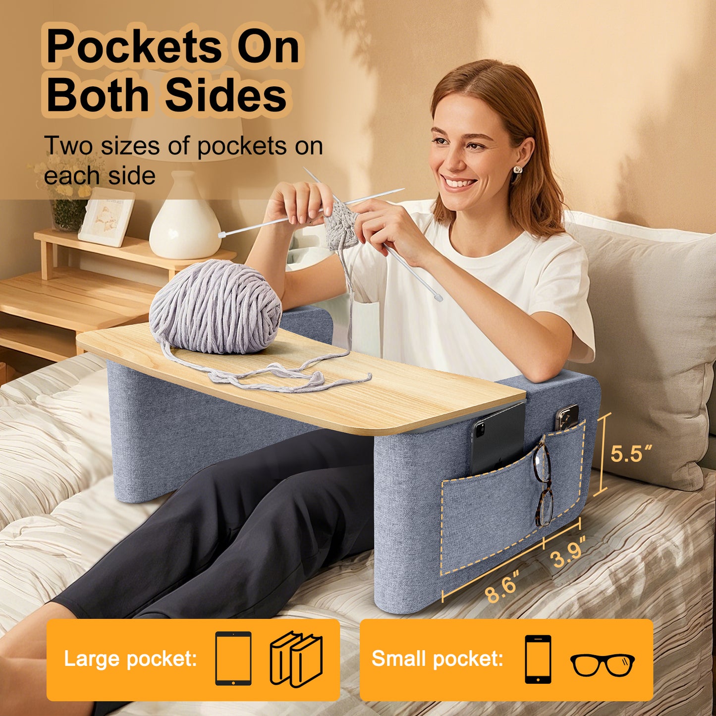 Lap Pillow Desk (Light Wood)