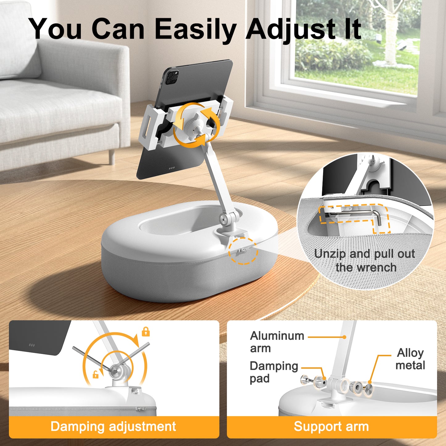 Tablet Pillow Stand (Light Gray)