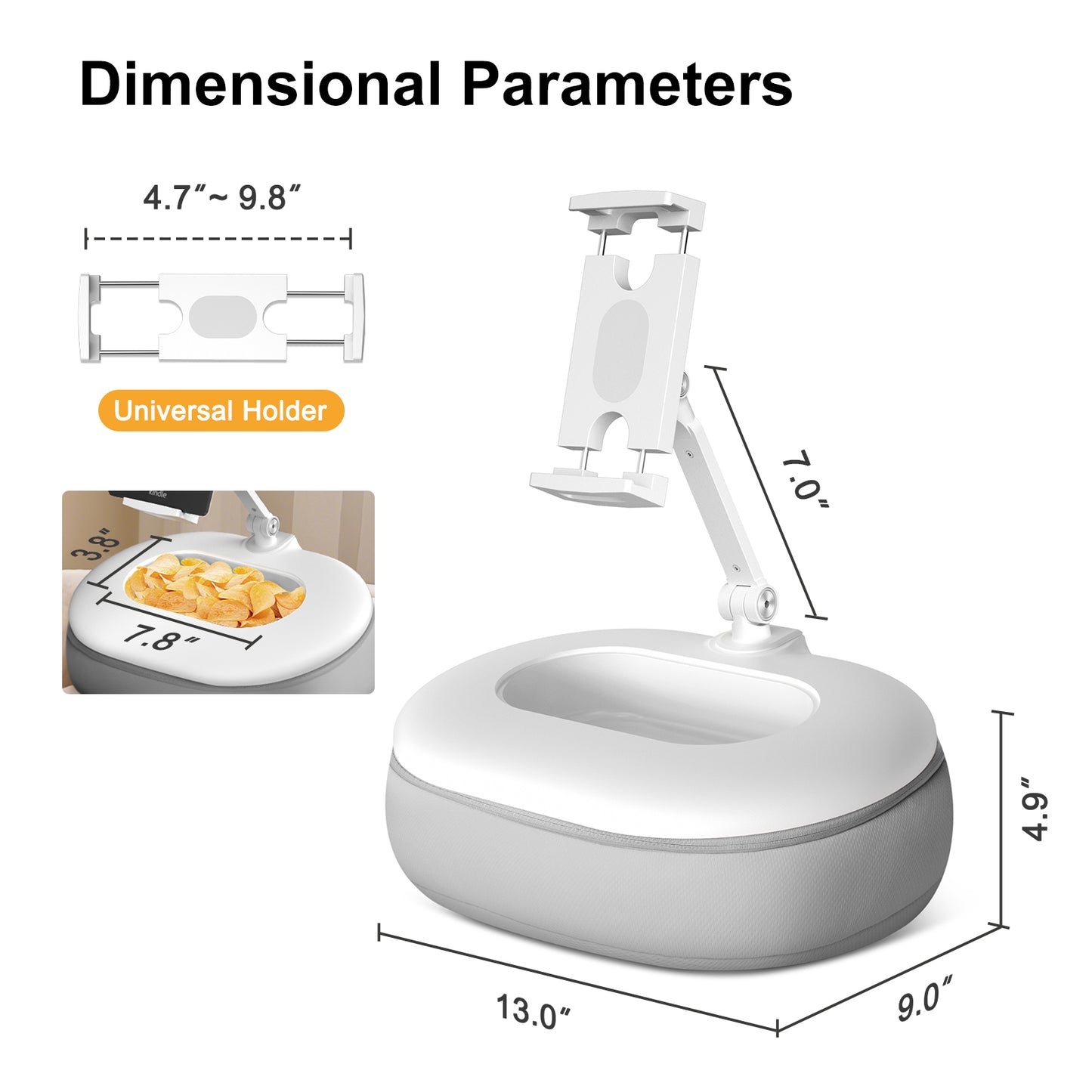 Tablet Pillow Stand (Light Gray)