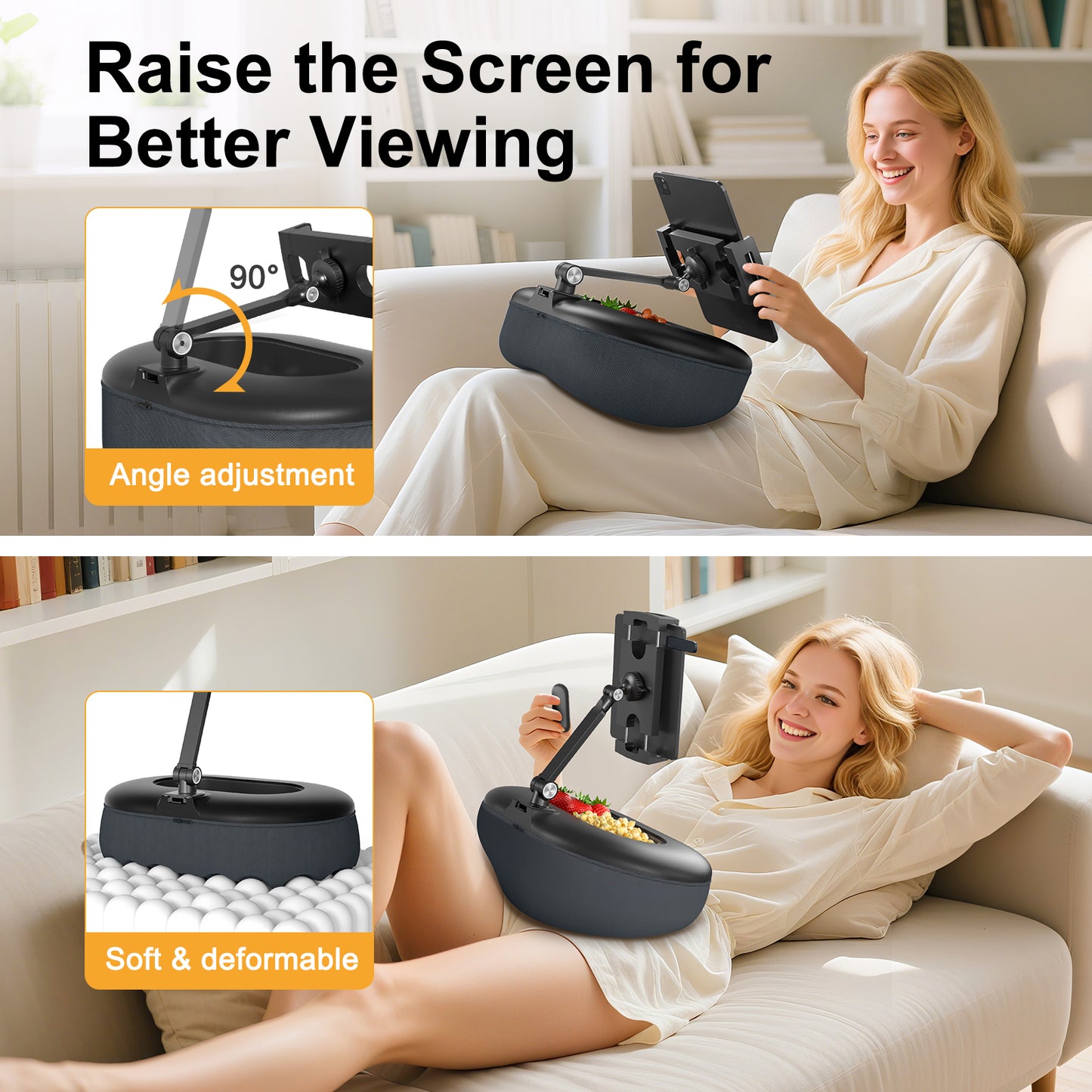 Tablet Pillow Stand (Muted Gray)