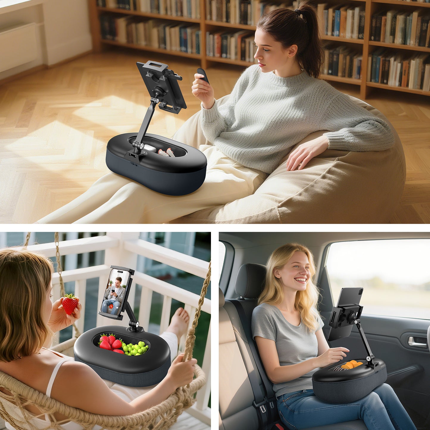 Tablet Pillow Stand (Muted Gray)