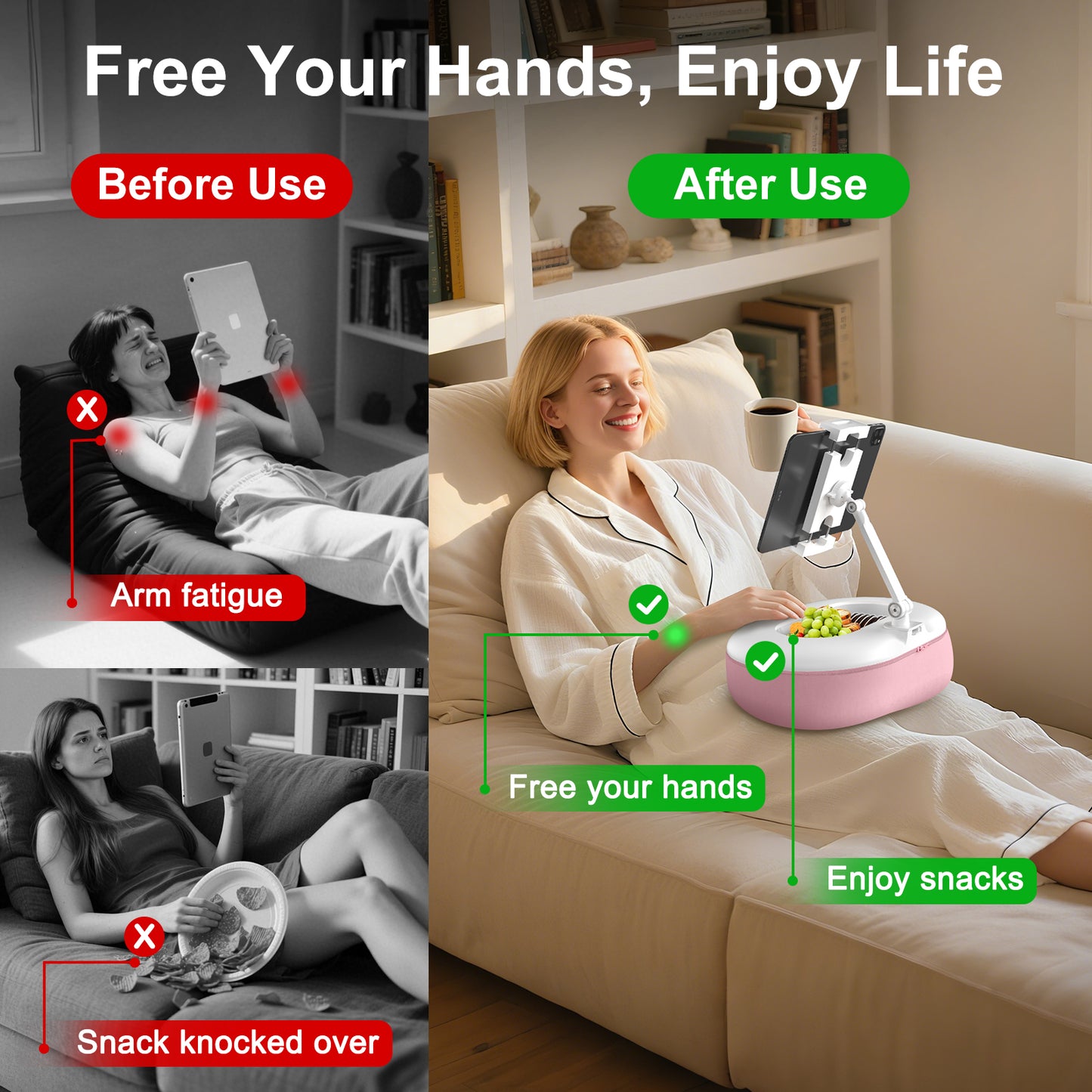 Tablet Pillow Stand (Pink)