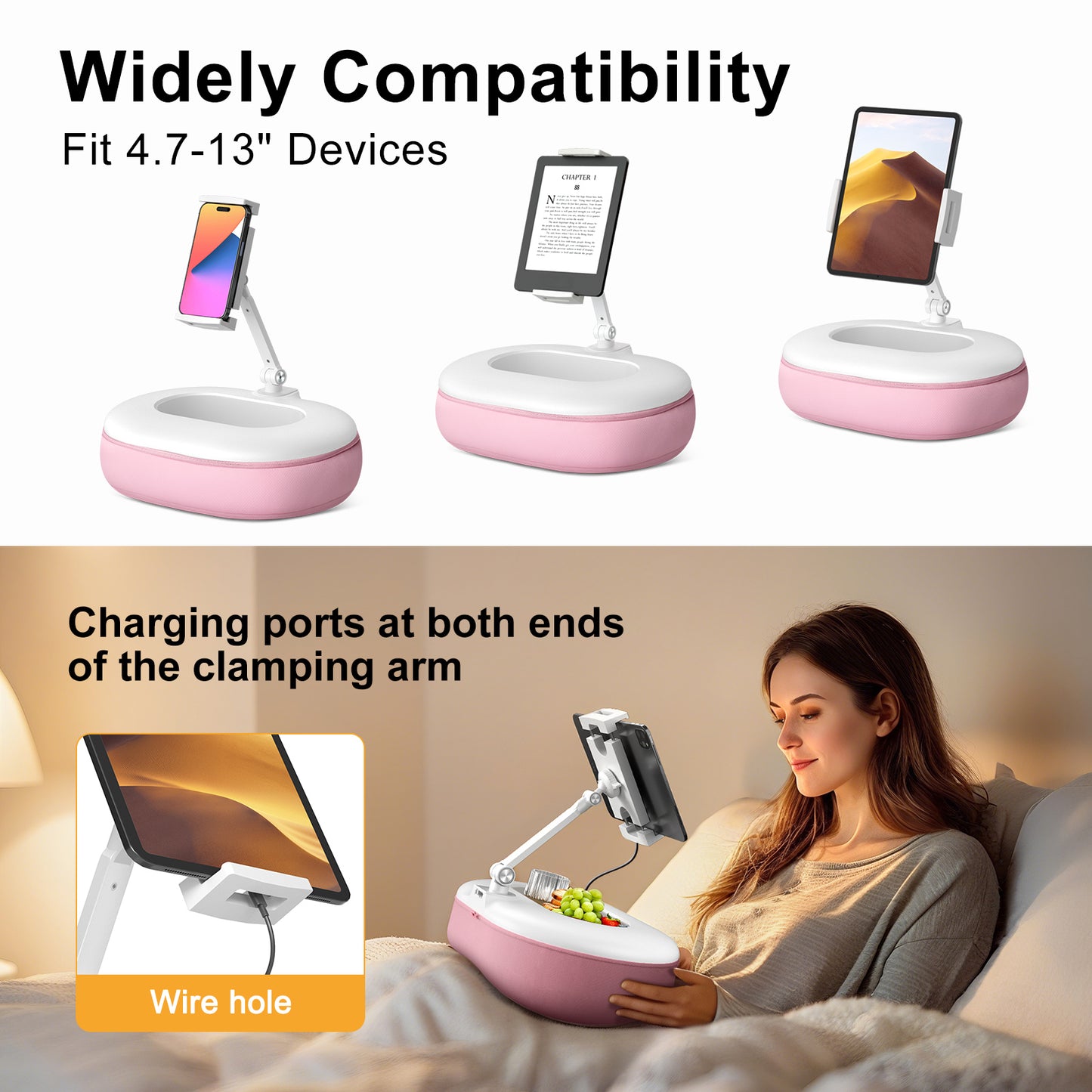 Tablet Pillow Stand (Pink)