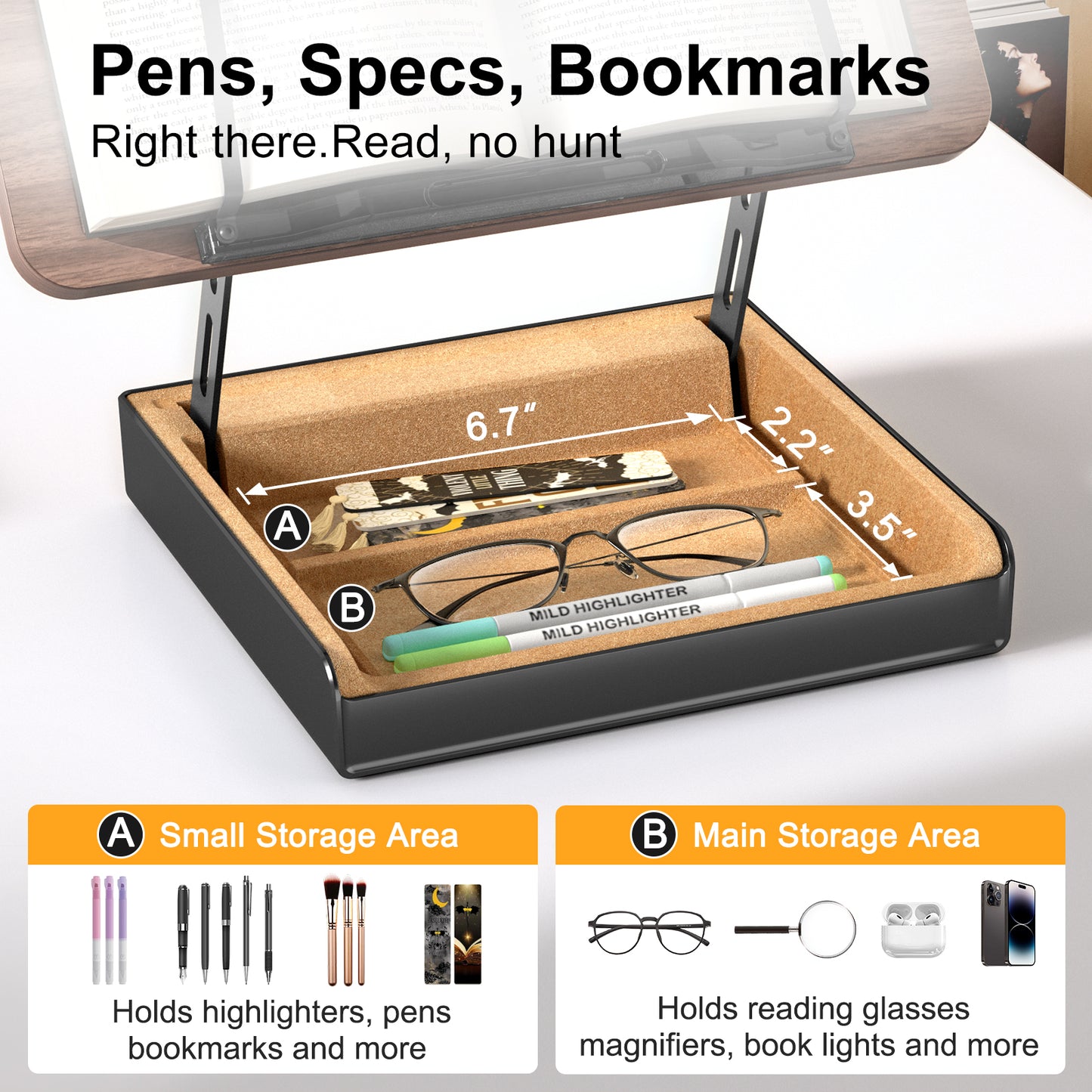 Book Stand with Storage
