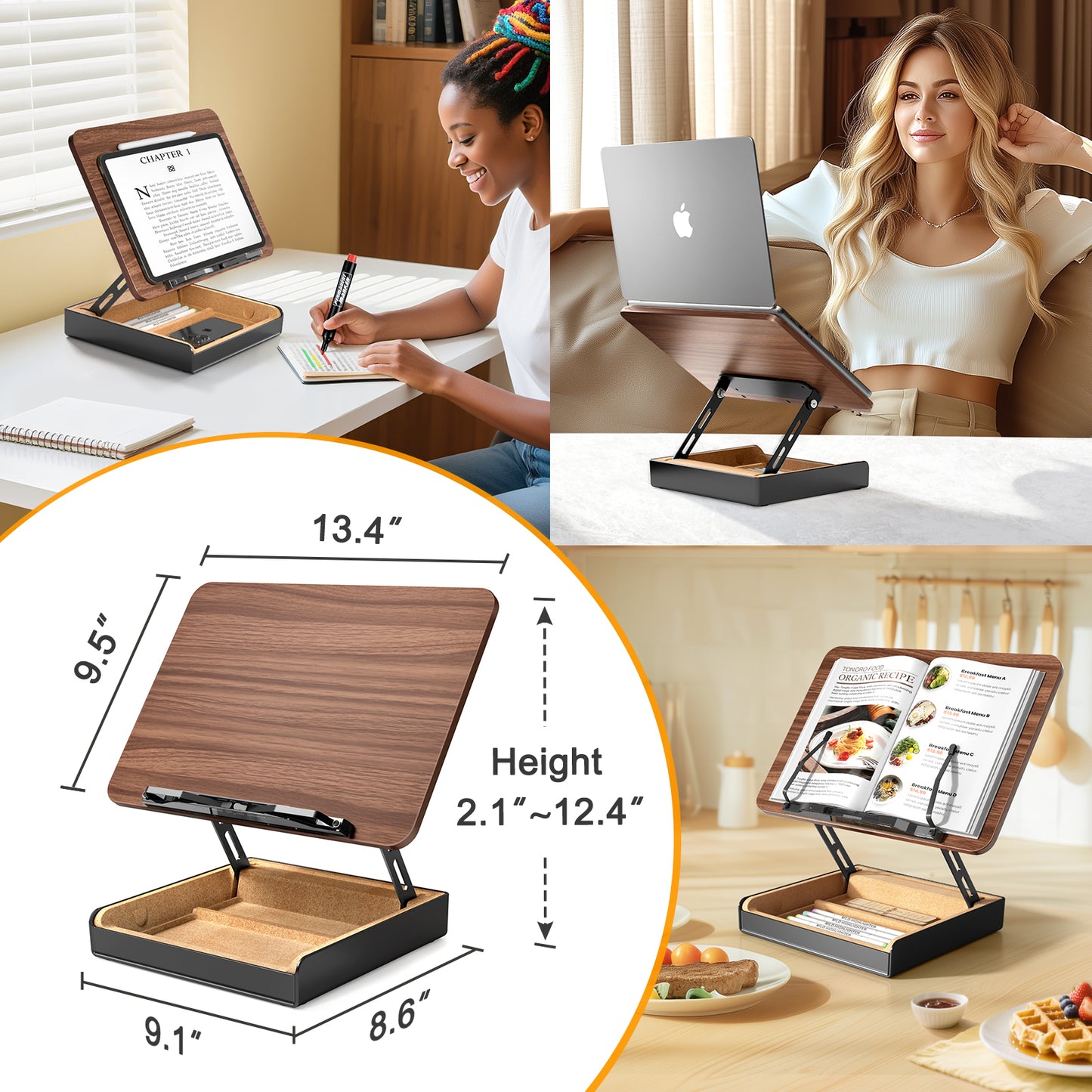 Book Stand with Storage