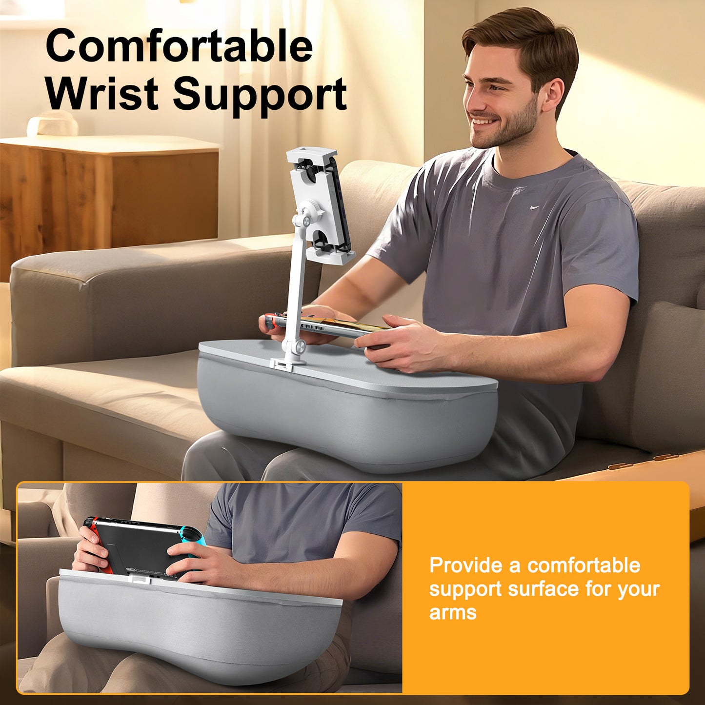 Reading Pillow, Gaming Pillow for Lap